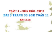 Bài 3 trang 33 Toán 11 Tập 2 Chân trời sáng tạo